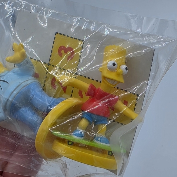 Vintage 2003 The Simpsons Bart & Grandpa Kelloggs Cereal Premiums Toy Figures - Picture 3 of 5